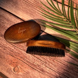 Beard Brush Supplier - Antique Color Wild Boar Bristle Wooden