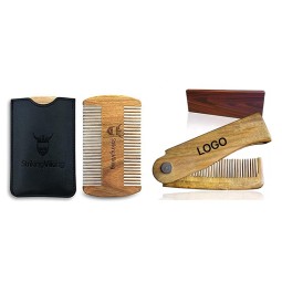 Beard Comb Supplier - Eco Friendly Wood Folding Men Comb