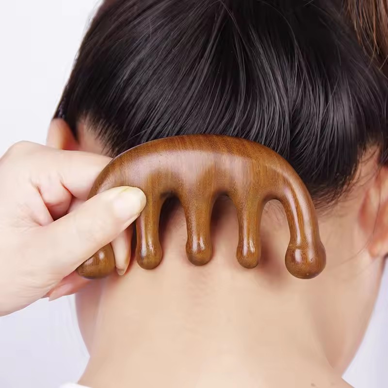 Hair Comb Factory - Natural Green Sandalwood Wide Tooth