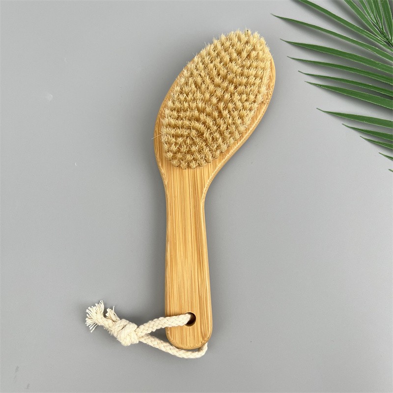 Bath Brush Manufacturer - Natural Bamboo Boar Bristle Long Handle