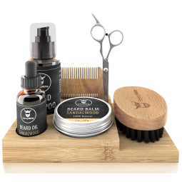 Beard Brush Set Manufacturer - Custom Silk Screen Wooden Set