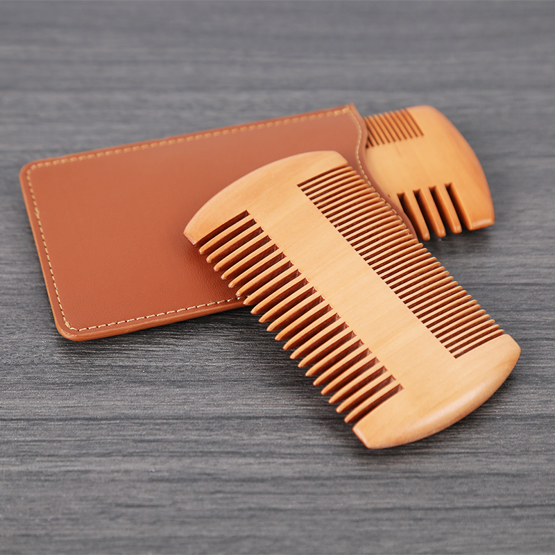 Beard Comb Factory - Custom Logo Double Sided Sandalwood
