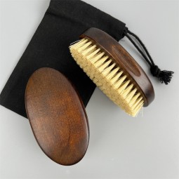 Beard Brush Factory - Antique Beech Wood Oval Shape