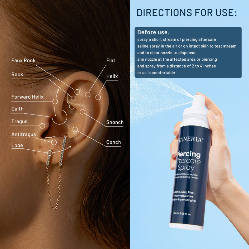 Ear Piercing Aftercare Factory - Piercing Spray Tattoo Care