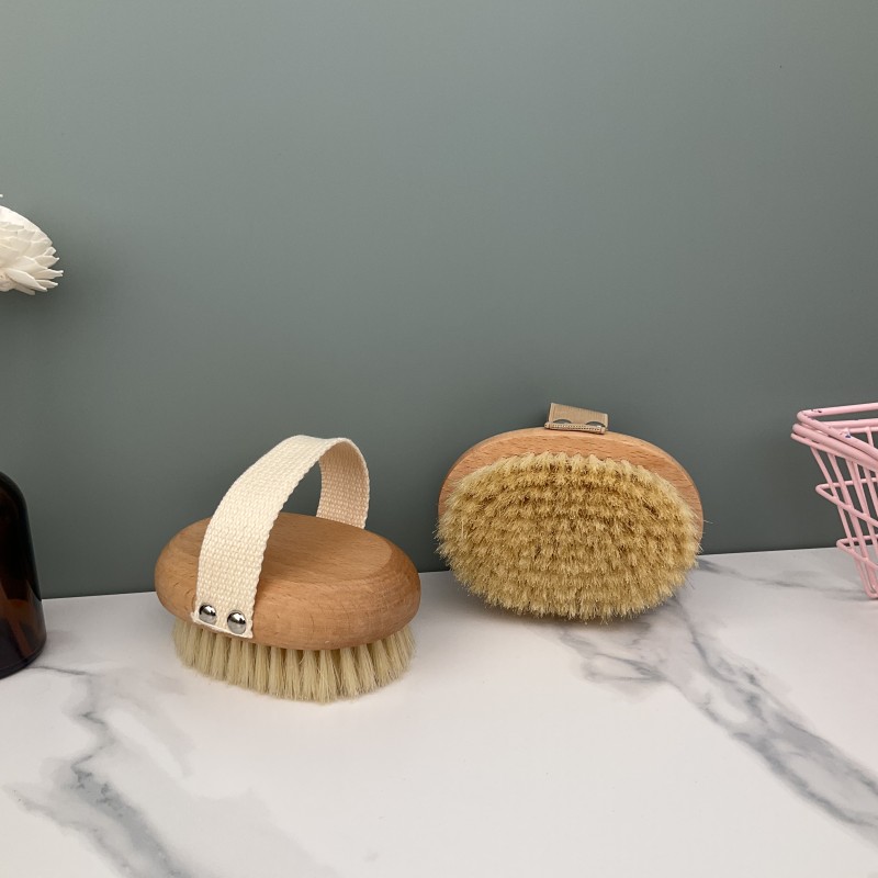 Massage Bath Brush Supplier - Natural Bamboo Wooden Handle Skin Friendly