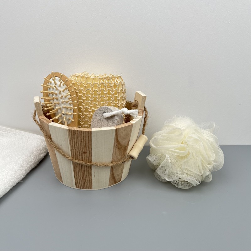 Bath Set Factory - Private Label Wooden Bucket Spa Kit