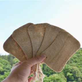 Kitchen Sponge Brush Supplier - Natural Oval Square Loofah