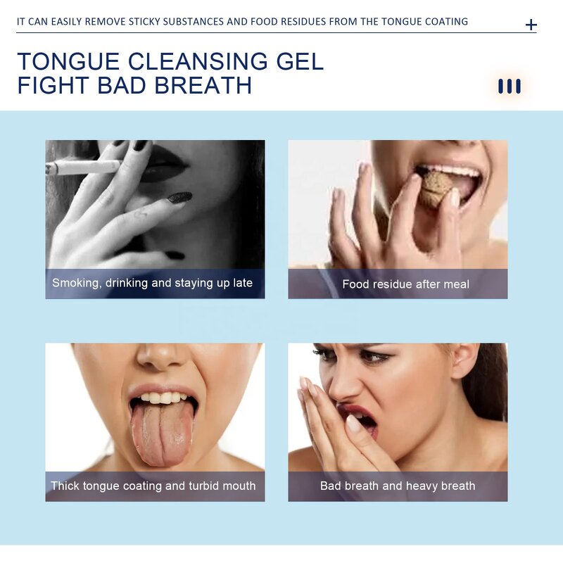 Tongue Cleaning Gel - EELHOE Vegan & Silicone Scraper Brush