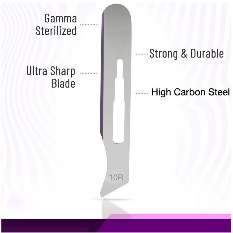Dermaplaning Tool Manufacturer - Sterile 10R Surgical Blades High Carbon Steel for Face