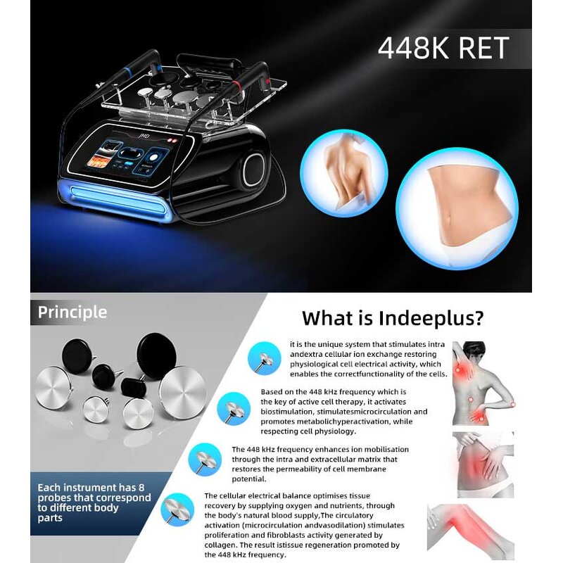 Physiotherapy Machine Manufacturer - 2025 Newest RET Handle CET Handle 448K for Pain Treatment