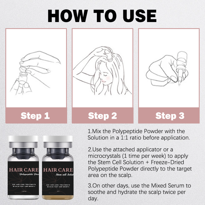 Stem Cell Serum Manufacturer - Polypeptide Lyophilized Powder with Applicator for Scalp Care