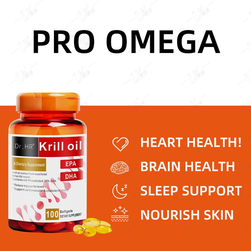 Krill Oil Softgels Manufacturer - 3000mg Pure Antarctic Krill Oil for Joint & Heart Health, Private Label