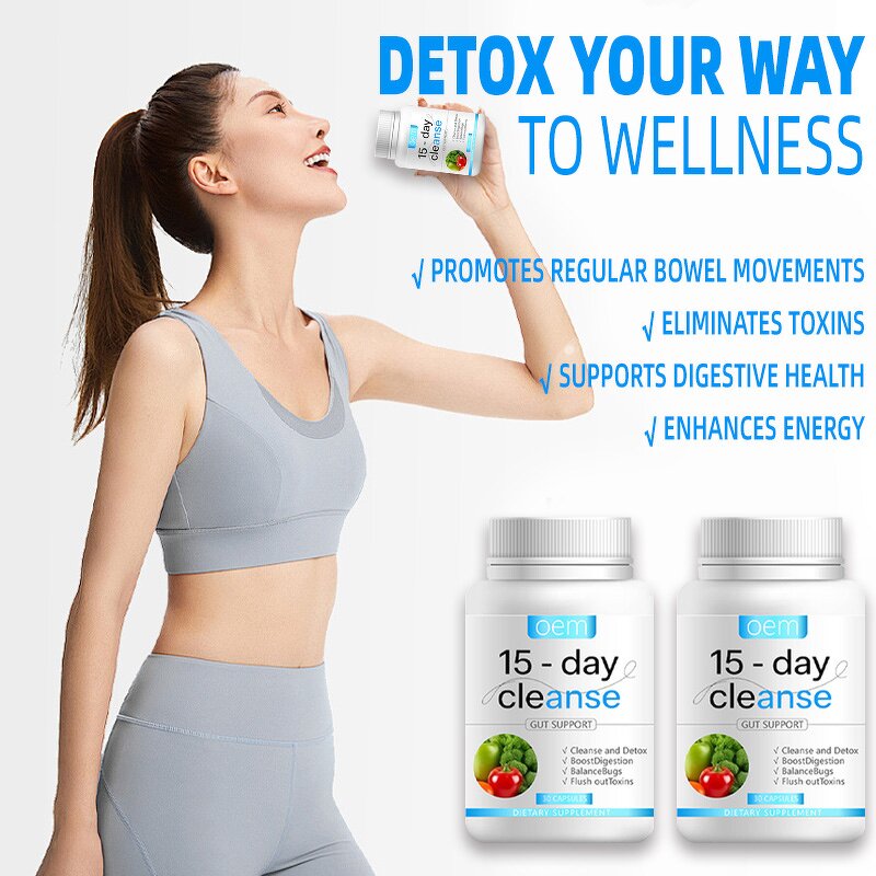 Private Label Colon Cleanse Capsules - Herbal Overnight Formula