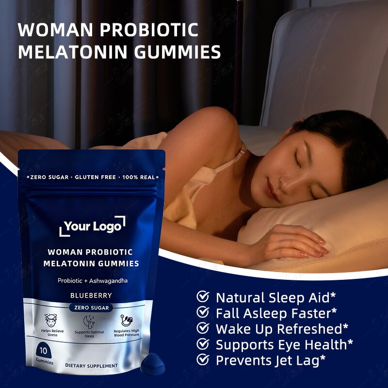 Sleep Probiotic Gummies Manufacturer - Melatonin for Relaxation & Nighttime Gut Health, OEM ODM Private Label