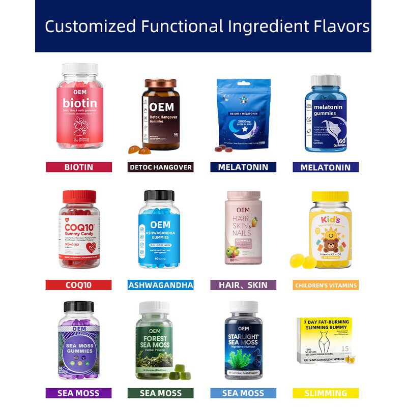 Protein Gummies Manufacturer - Women's Probiotic, Creatine, Ashwagandha, Apple Cider Vinegar & Multivitamin Gummies for Sleep and Recovery