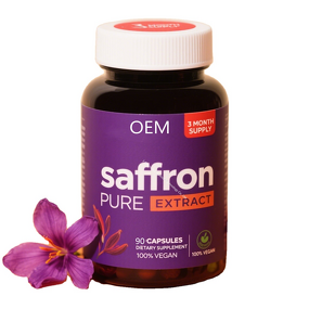 Saffron Supplement Capsules Manufacturer - 88.5mg Pure Saffron Extract per Capsule, OEM/ODM