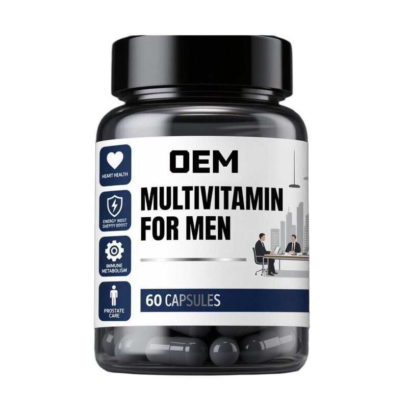 Men's Daily Multivitamin Capsules - Zinc & Minerals for Immune System Support