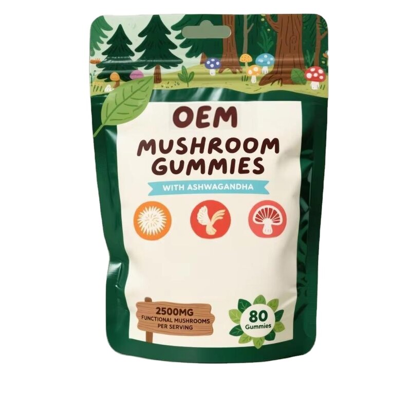 Ashwagandha Mushroom Gummies - OEM/ODM Supplement for Adults
