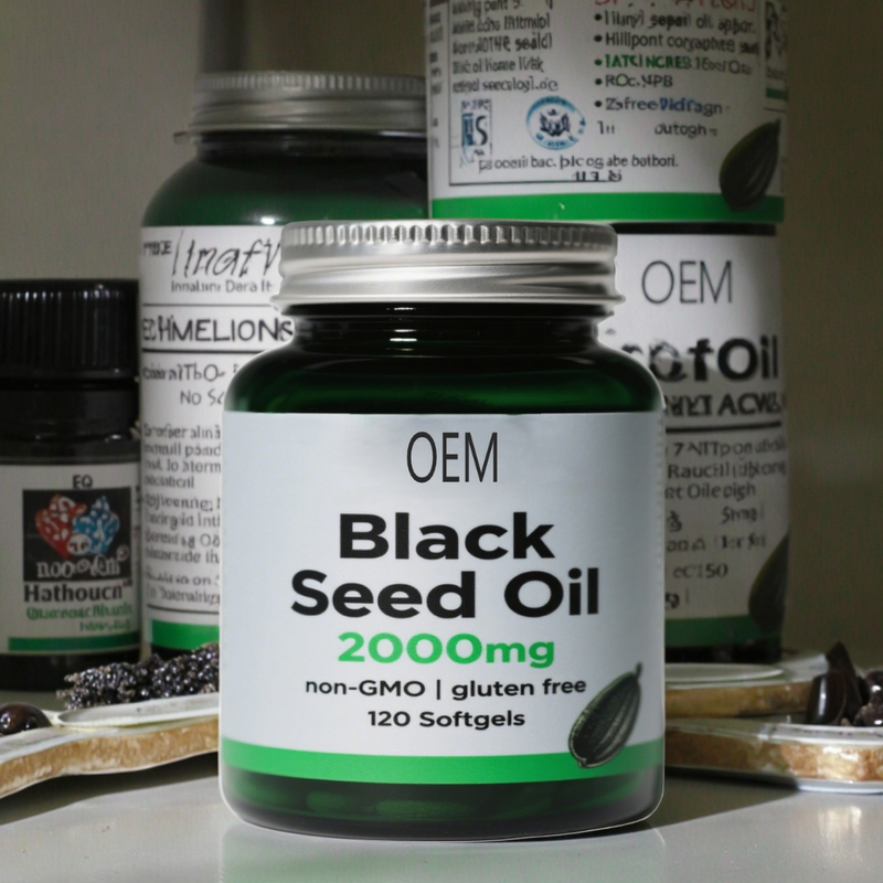 Black Seed Oil Softgel Capsules Manufacturer - 2000mg Cold-Pressed, 120 Count, Non-GMO Gluten-Free