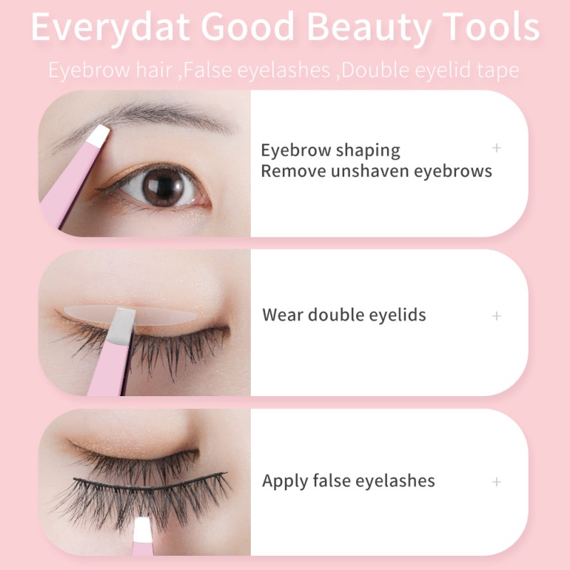 Eyelash Tweezers Manufacturer - 4pcs Fine Tip Slanted Pointed