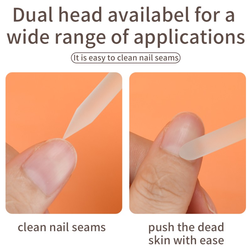 Crystal Nail File Supplier - New Double-Sided Glass Cuticle Pusher