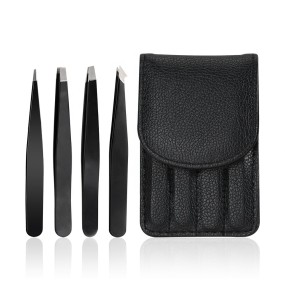 Eyebrow Tweezer Set Supplier - Travel Private Label 4pcs Set