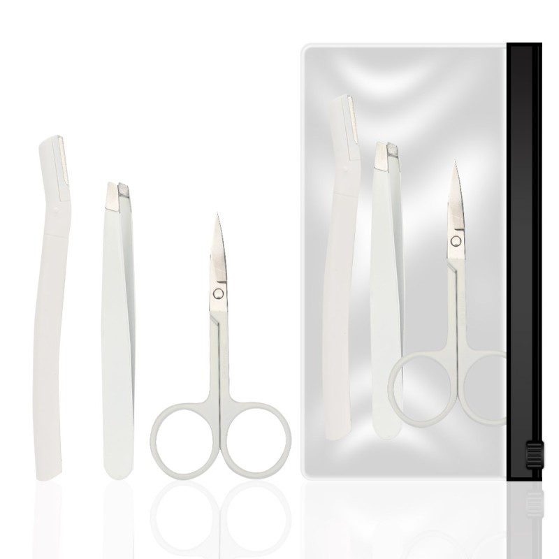 Eyebrow Grooming Kit Factory - 2024 New Style 3pcs Makeup White