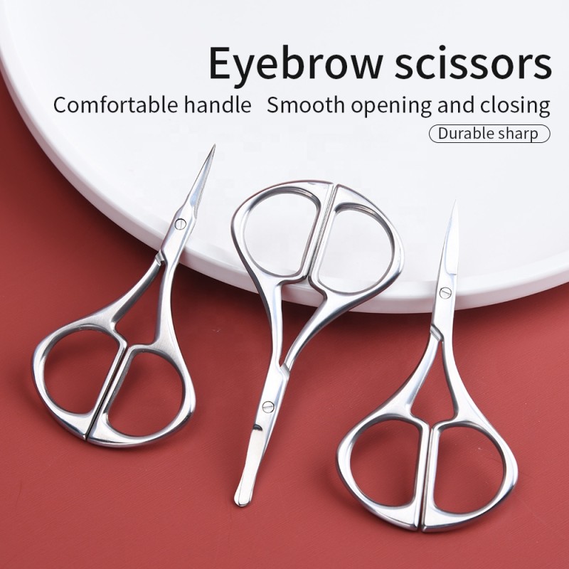 Eyebrow Scissors Manufacturer - Professional Silver Color Stainless