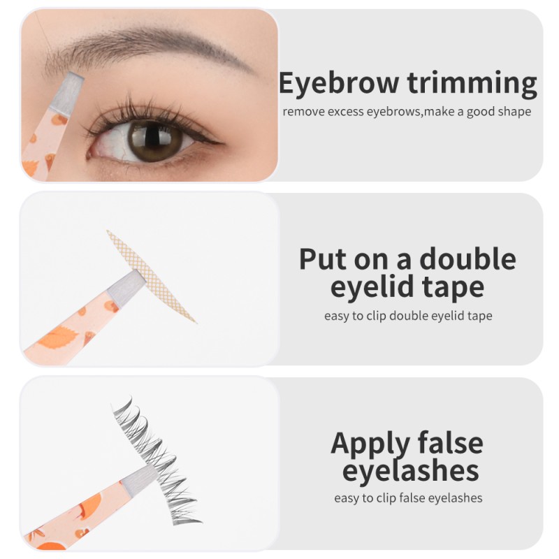 Eyebrow Tweezers Manufacturer - Maple Leaf Printing 4pcs Set