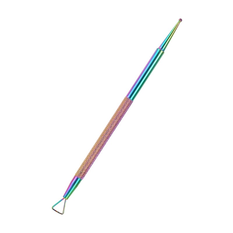 Nail Pusher Supplier - Stainless Steel Titanium Coat Rainbow