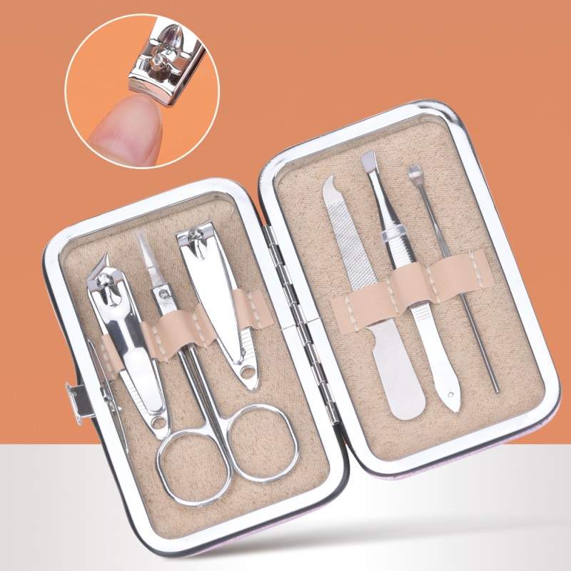 Manicure Set Manufacturer - Custom Logo 6pcs Carbon Steel Kit