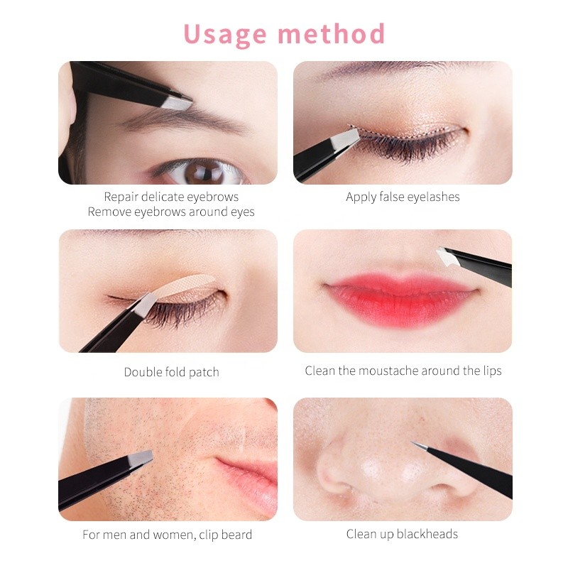 Eyebrow Tweezer Set Supplier - Travel Private Label 4pcs Set