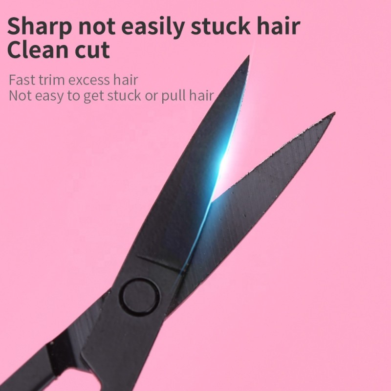 Eyebrow Scissors Supplier - Cheaper Fast Shipment Curved Black