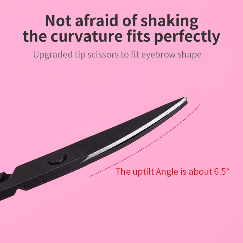 Eyebrow Scissors Manufacturer - Fast Shipment Curved Sharp Black