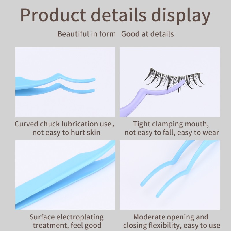 Lash Tweezers Manufacturer - Multiple Colors Slanted Stainless