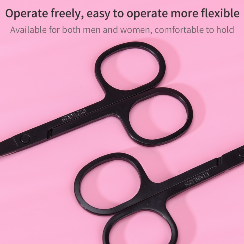 Eyebrow Scissors Manufacturer - Fast Shipment Curved Sharp Black