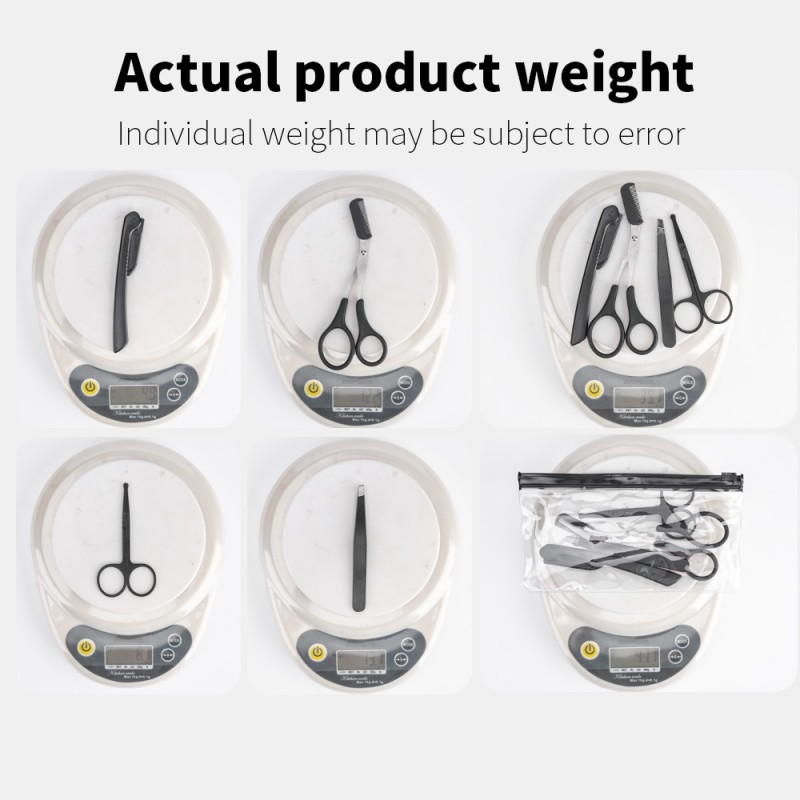 Eyebrow Scissors Set Supplier - Hot Sale 4pcs Eco-friendly Black