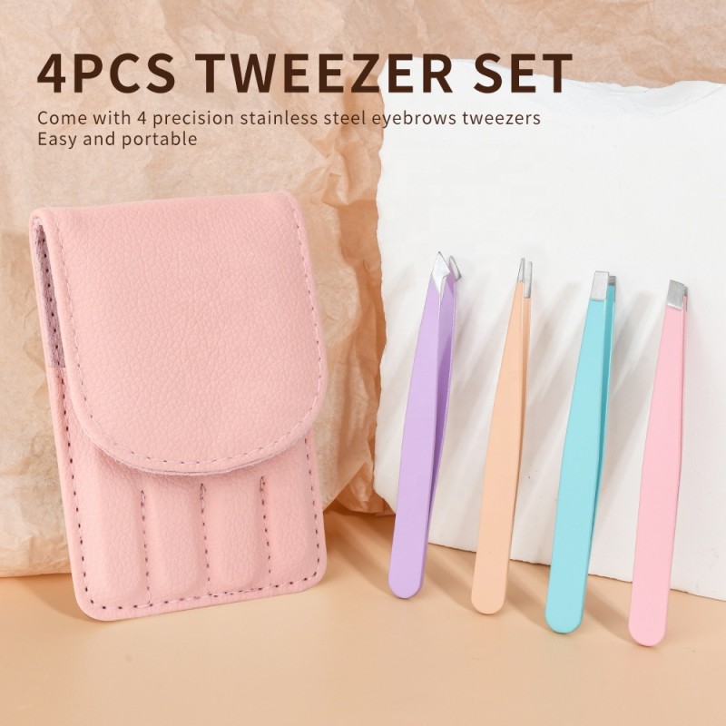 Tweezers Set Supplier - 4pcs Multi-purpose Precision Stainless
