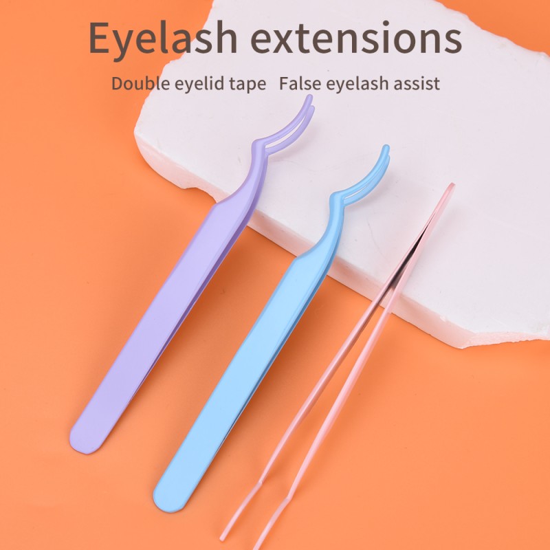 Lash Tweezers Manufacturer - Multiple Colors Slanted Stainless