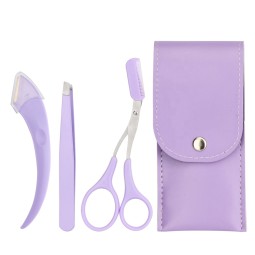 Eyebrow Grooming Kit Supplier - New Arrival 3pcs Makeup Purple