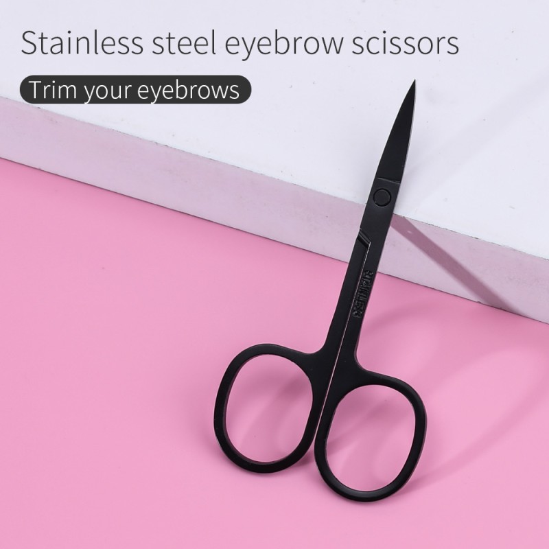 Eyebrow Scissors Manufacturer - Fast Shipment Curved Sharp Black