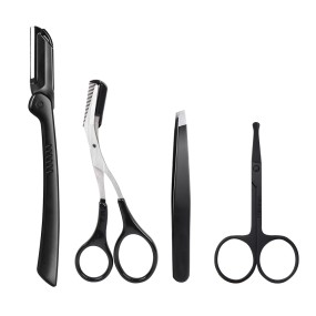 Eyebrow Scissors Set Supplier - Hot Sale 4pcs Eco-friendly Black