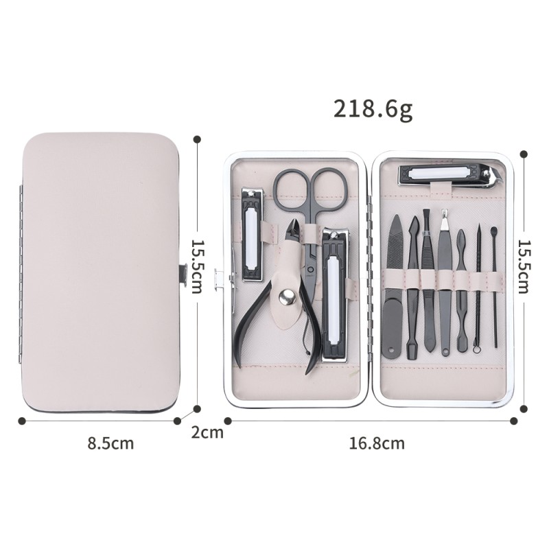Manicure Set Supplier - Black Stainless Steel Luxury Kit