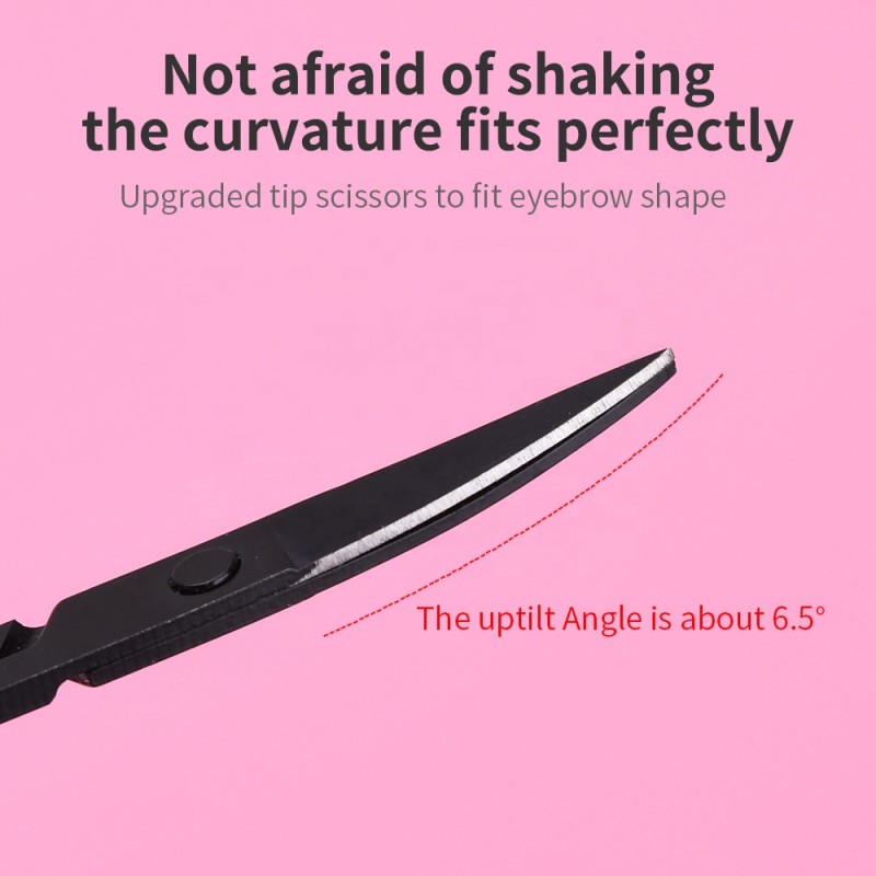 Eyebrow Scissors Supplier - Cheaper Fast Shipment Curved Black