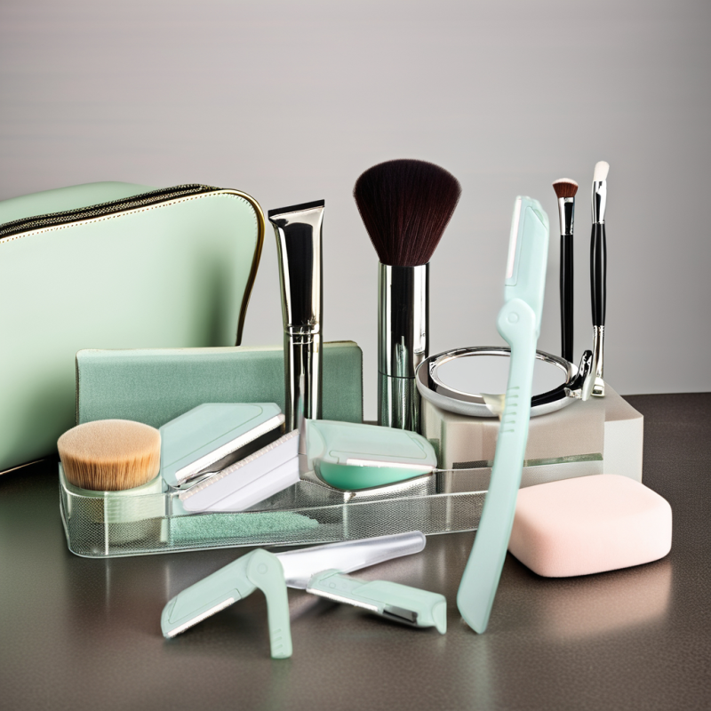 Beauty Tools Set Manufacturer - New Leather Case 4pcs Makeup Set