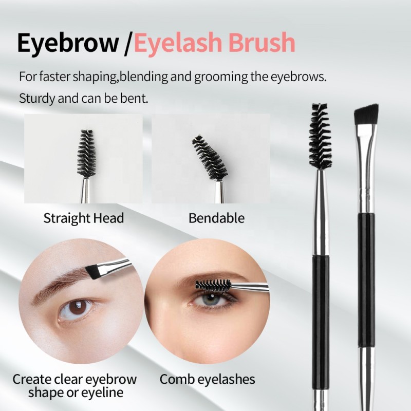 Beauty Tools Manufacturer - 3PCS Angled Eyebrow Brush Mascara Comb