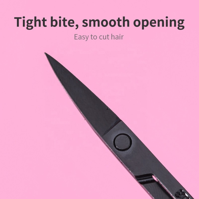Eyebrow Scissors Supplier - Cheaper Fast Shipment Curved Black