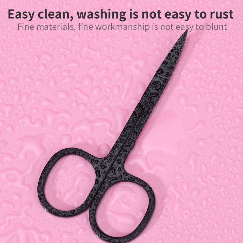 Eyebrow Scissors Manufacturer - Fast Shipment Curved Sharp Black