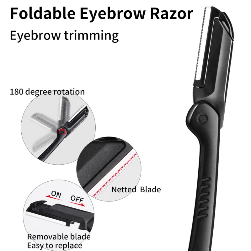 Eyebrow Scissors Set Supplier - Hot Sale 4pcs Eco-friendly Black