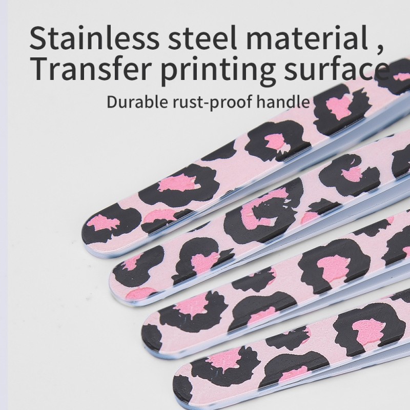 Eyebrow Tweezers Manufacturer - Transfer Printing 4pcs Slanted Set